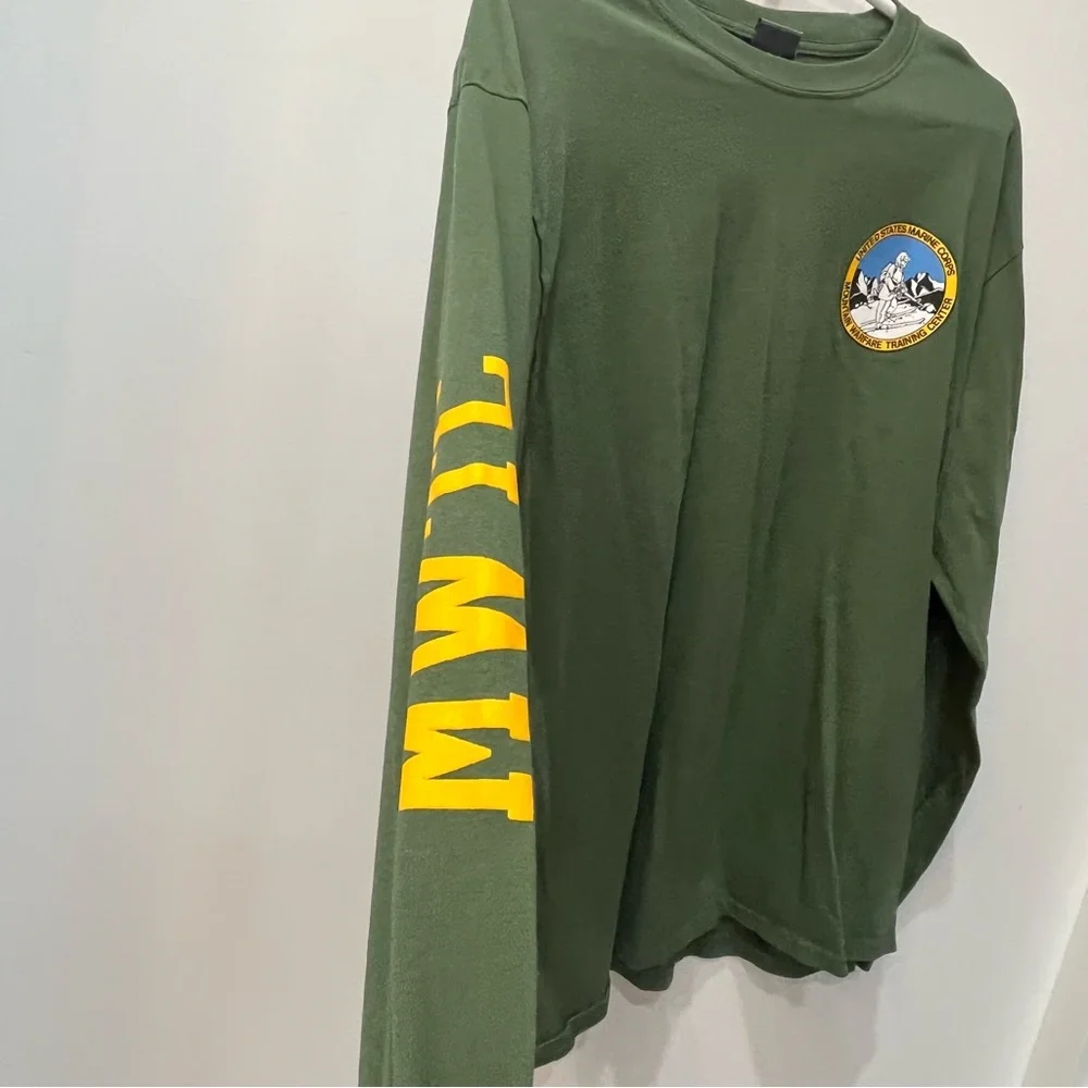 United States Marine Corps training green long sleeve green shirt size Large - Picture 3 of 7
